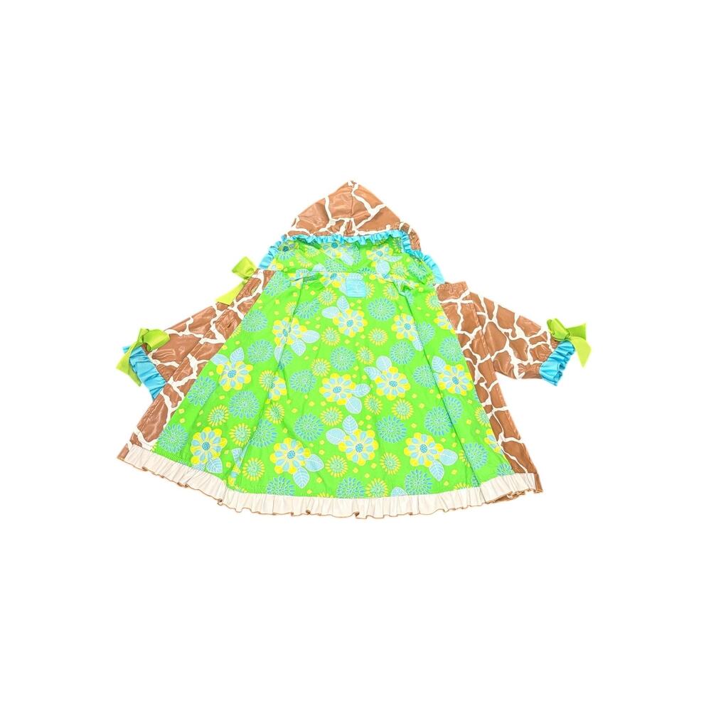 Mud Pie "Wild Child" Giraffe Print Raincoat - 12-18 Months - Nostalgic Boutique - Picture 3 of 9